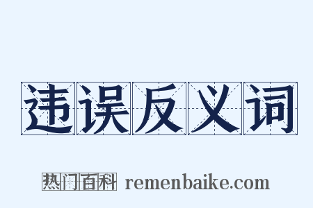 违误反义词是什么意思的图片
